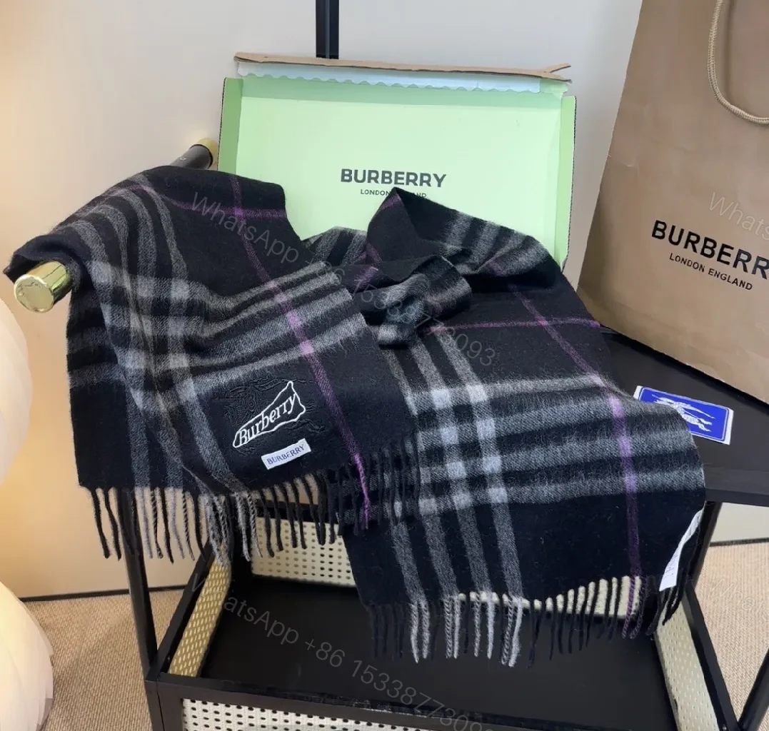 View 9 of Textured Check Scarf: Luxe Warmth, Fringe Detail, Unisex