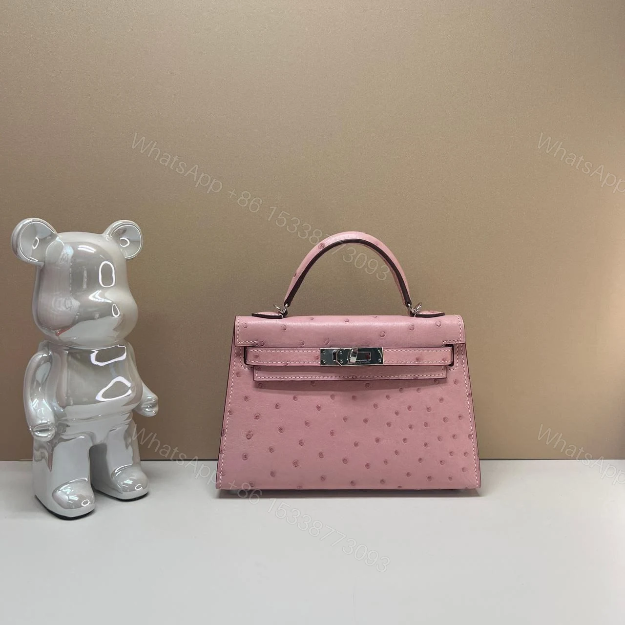 View 7 of HERMÈS Mini Kelly Ostrich