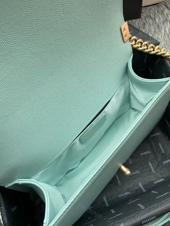 View 7 of Pastel Turquoise Quilted Crossbody with Gold Hardware Bag