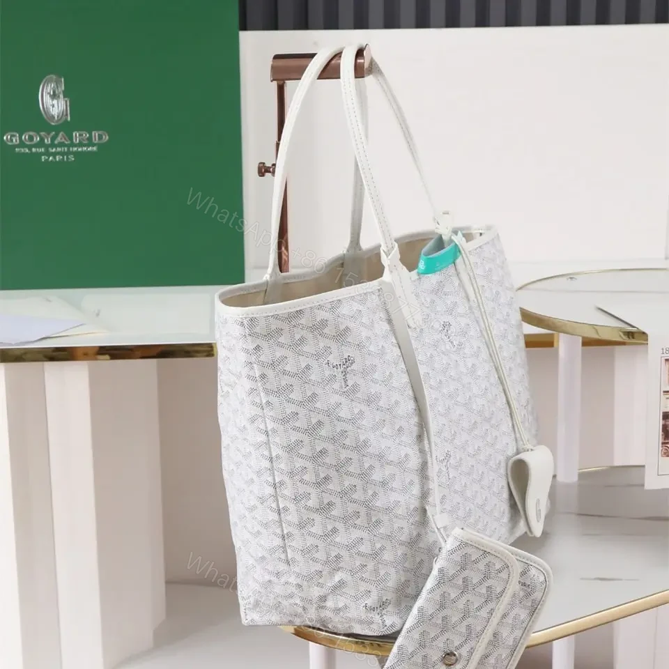 View 2 of 高仿Goyard*STLOUIP9滿印Tote手提袋白色免檢版小號