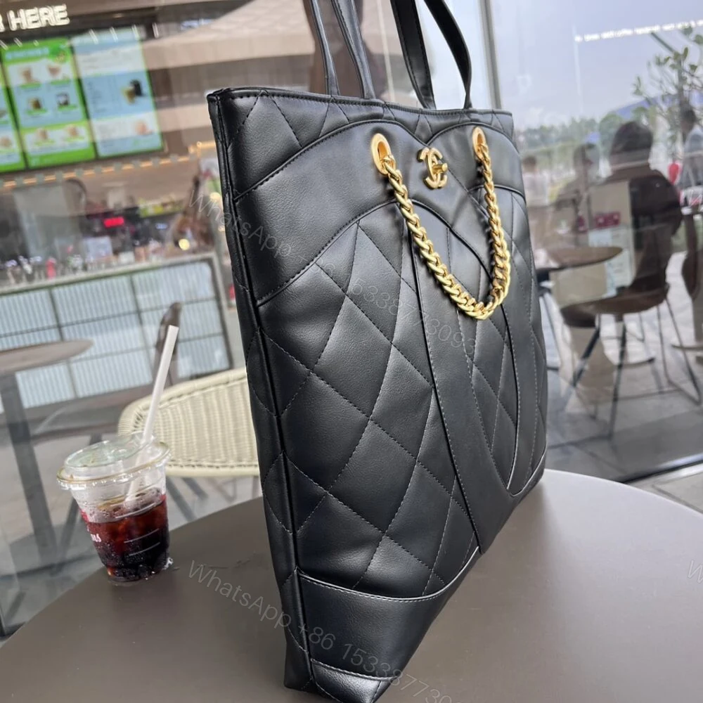 View 3 of Chanel CC Shopping Bag Black 37Cm