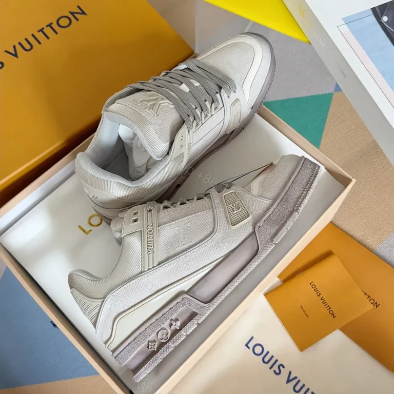 View 4 of Chic LV-Inspired Monochrome Sneakers: All-Day Luxury