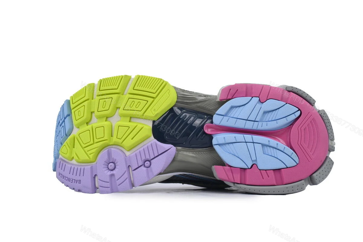 View 3 of Balenciaga Runner Sneaker Pink Blue Purple 772767 W3RNY 0361