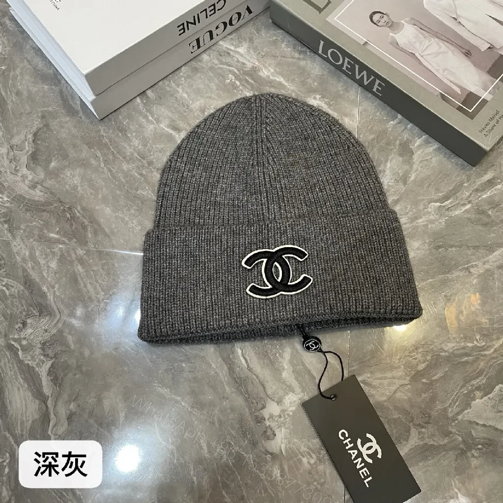 View 4 of Colorful Knit Beanie with Luxe Logo Emblem