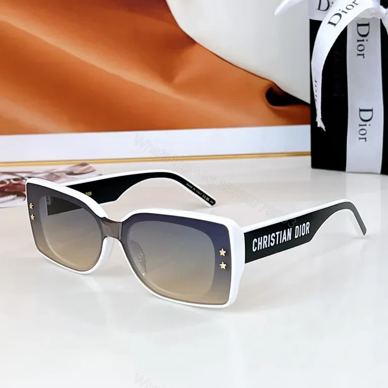 View 7 of Chic Dior-Style Sunglasses: Bold Contrast, Polarized UV
