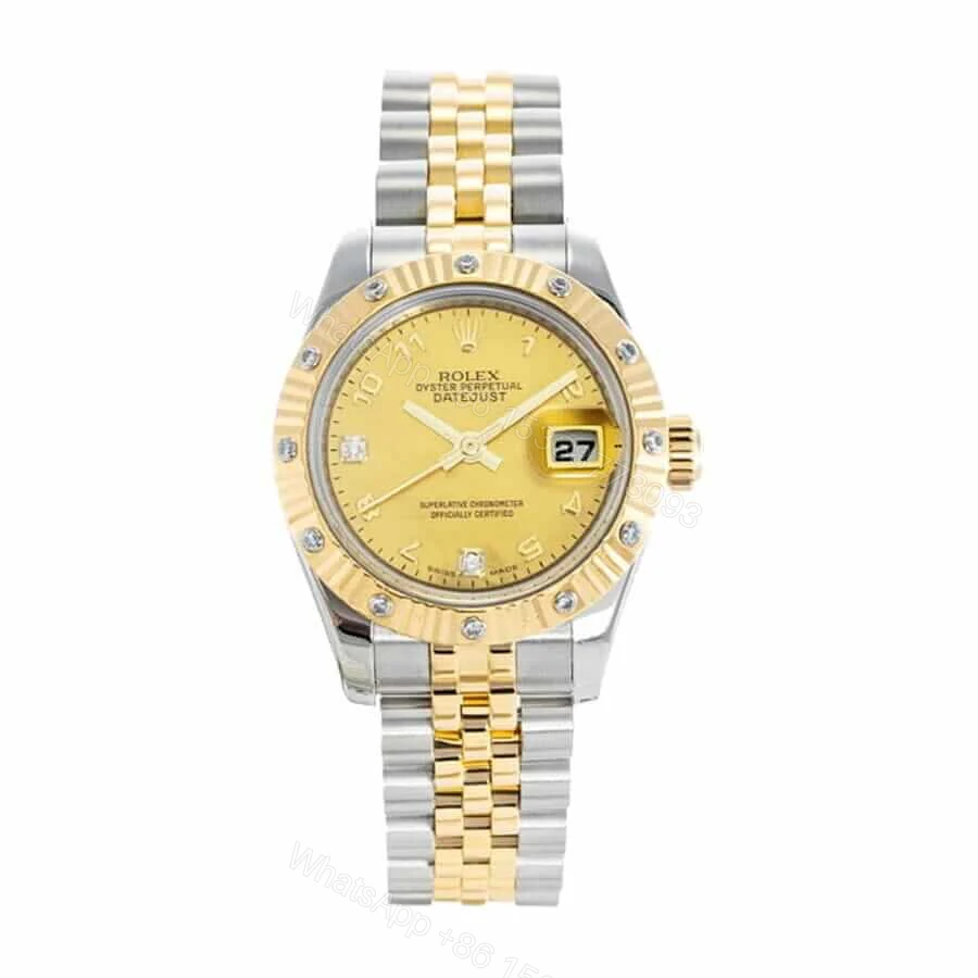 Rolex Super Clone Datejust Women Watch : Lady-Datejust 28mm Steel Silver Dial Jubilee — view 1