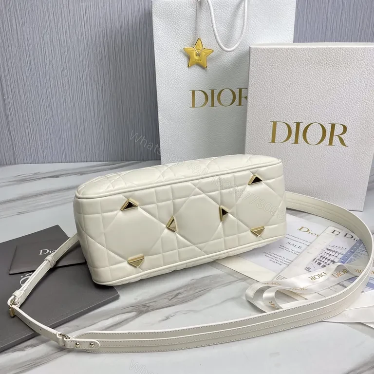 View 6 of Chic Quilted Everyday Luxury Handbag with Dior Charms