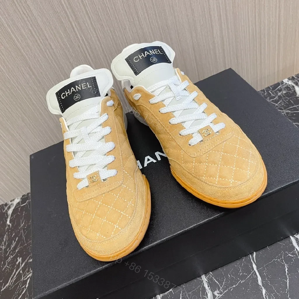 View 9 of Textured Suede High-Top Sneaker with Quilted Detailing
