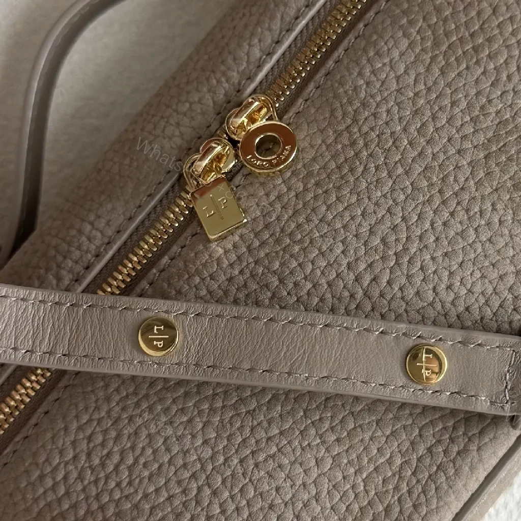 View 4 of Taupe Pebbled Leather Mini Crossbody: Luxe, Compact, Versatile Slice