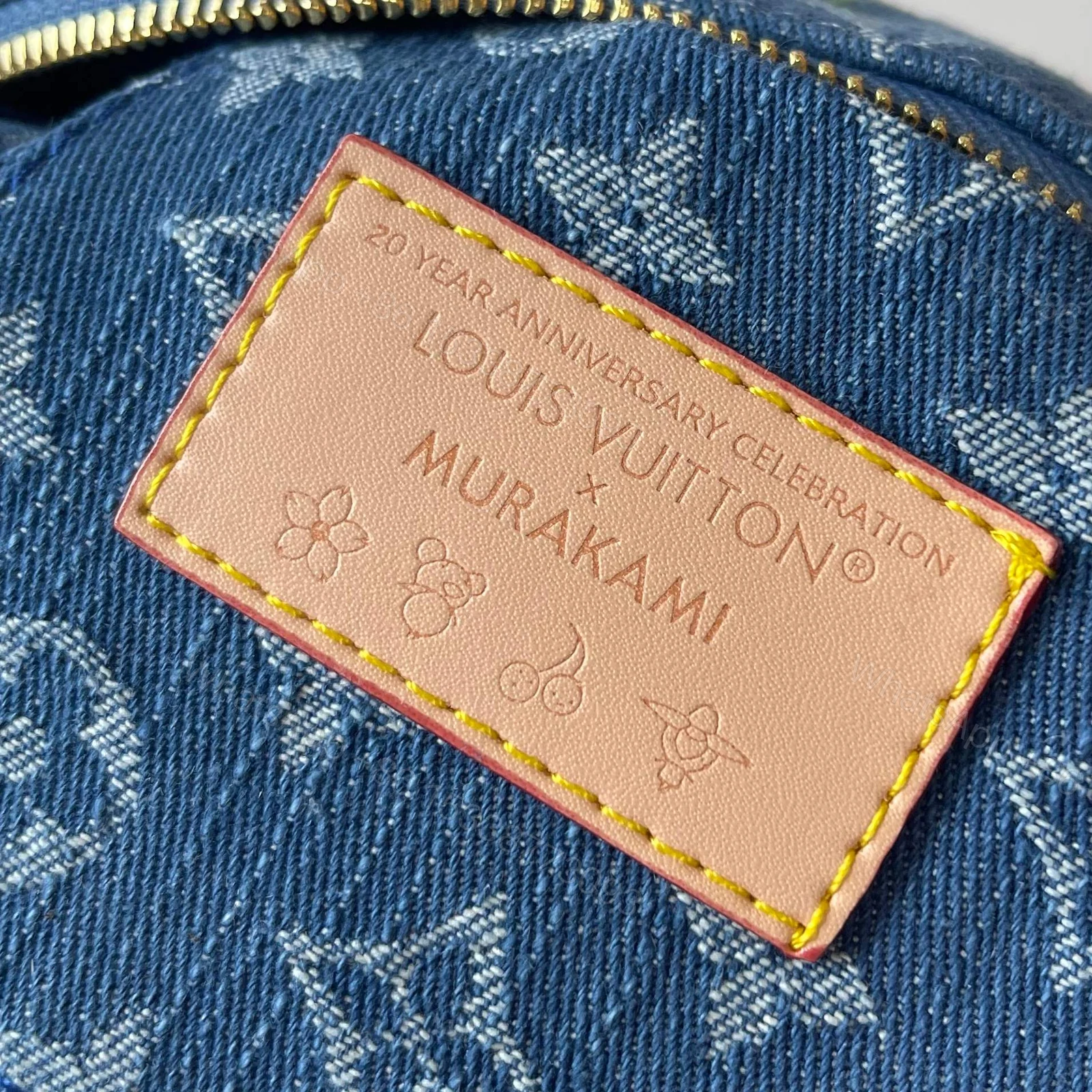View 6 of LOUIS VUITTON X TAKASHI MURAKAMI SPEEDY BANDOULIÈRE 20 MONOGRAM DENIM BLUE 20CM