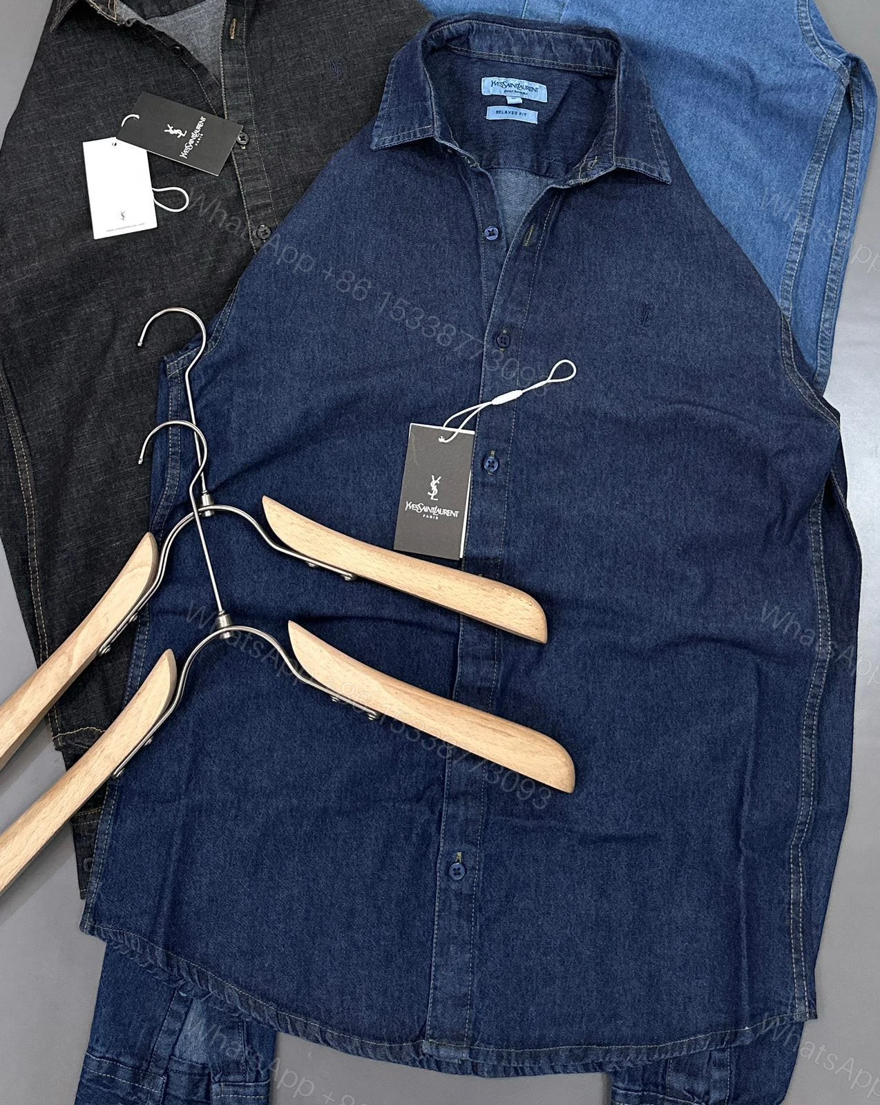 View 2 of First Copy YSL Premium Denim Shirt