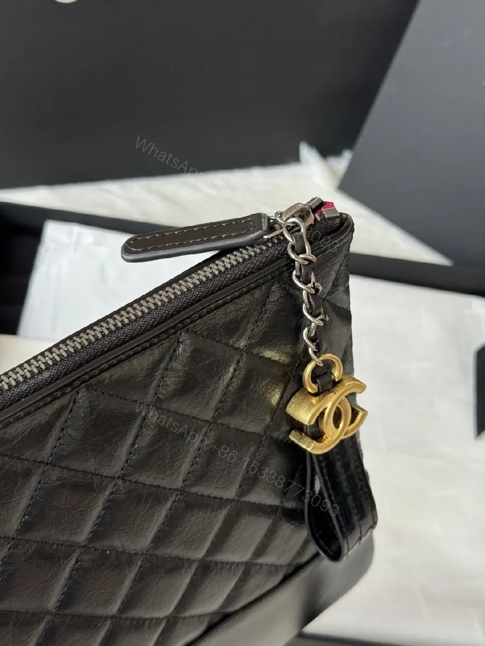 View 4 of Quilted Leather Clutch: Sophisticated, Multi-Use Night Bag