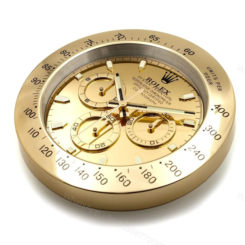 View 2 of ROLEX WALL CLOCK – DAYTONA FULL GOLD