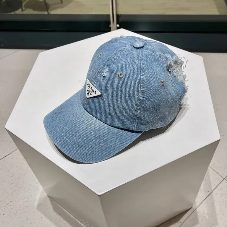 View 7 of Prada Denim Cap: Subtle Luxury Everyday Style