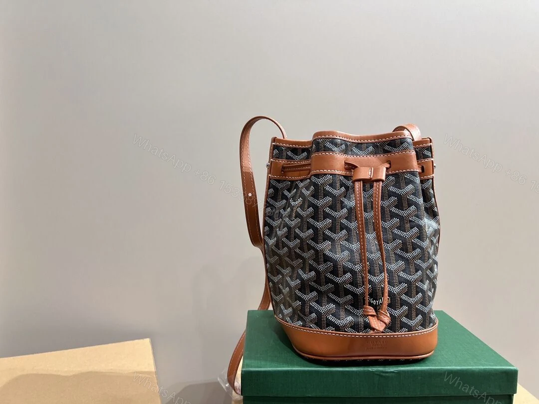 View 2 of GOYARD GOYARDINE PETIT FLOT BUCKET BAG BLACK TAN 23CM PEFLOTPMLTY01CL03P
