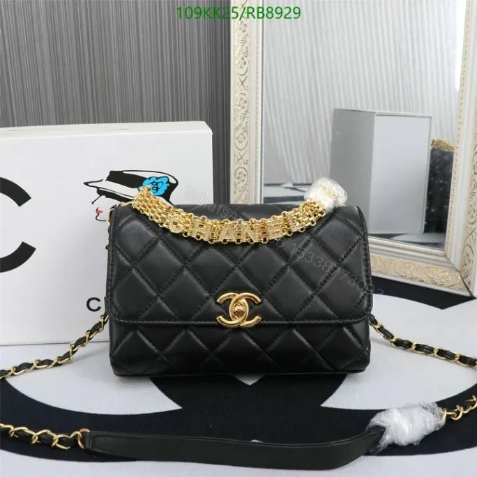 View 17 of Chanel Knockoff Quilted Red Classic Flap Bag RB8929