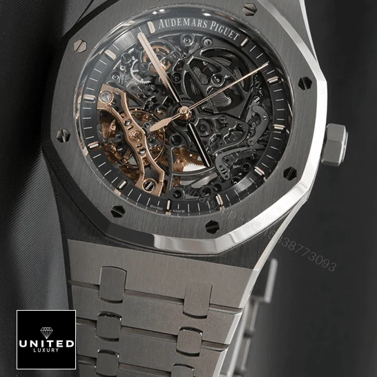View 8 of Audemars Piguet Royal Oak Double Balance Wheel Openworked 15407ST Replica
