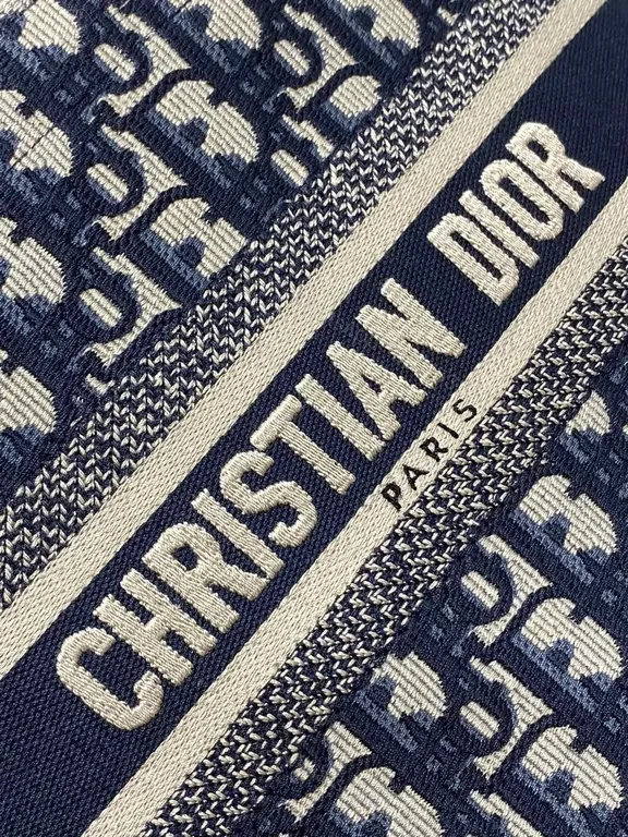 View 2 of Compact Icon Bag: Denim-Inspired Tote with CHR. DIOR Logo