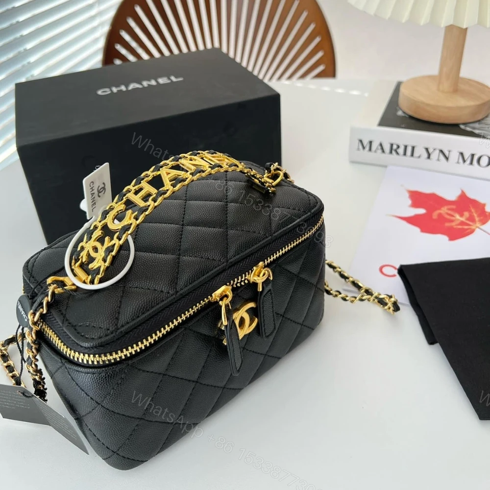 View 3 of Chanel Small Vanity Case SS22 Black 17Cm