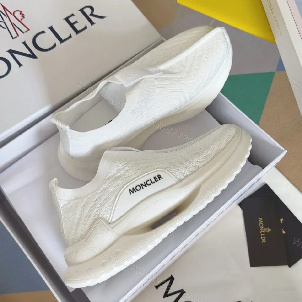 View 3 of White Knit Luxury Runner: Cushioned Comfort Sneaker