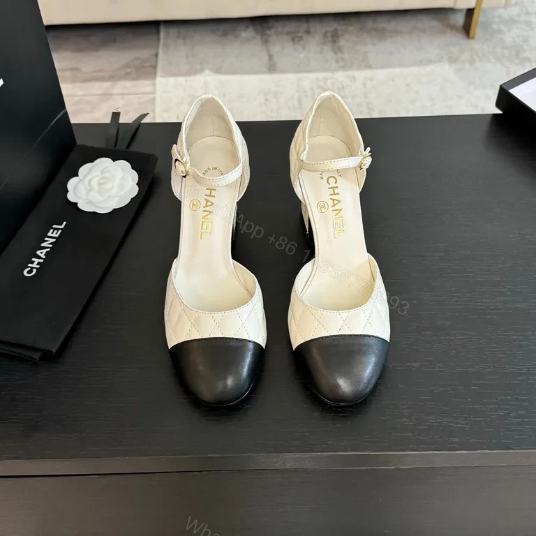 Two-Tone Quilted Slingback Pumps - Lux Comfort Elevation — view 1