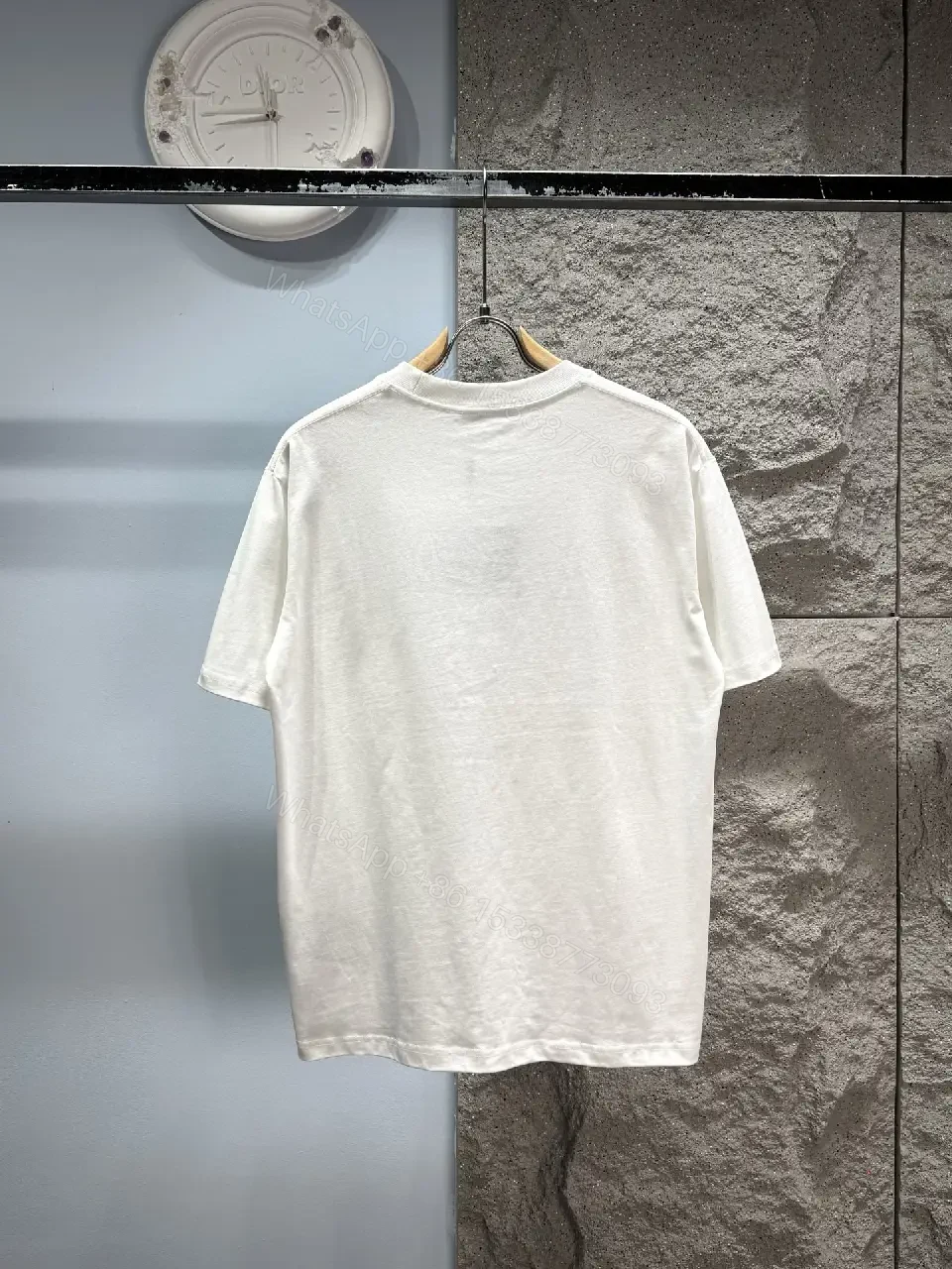 View 4 of White Cotton T-Shirt Prada graphic Short-sleeve tee
