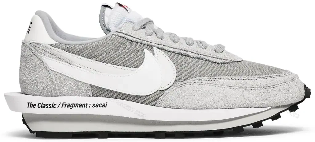 LDWAFFLE X SACAI X FRAGMENT LIGHT SMOKE GREY SNEAKER – NK001 — view 1