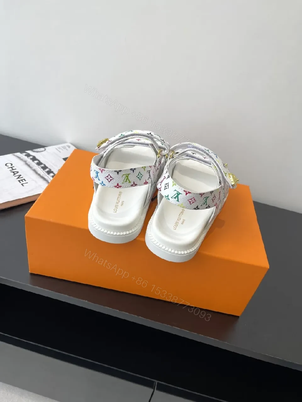 View 9 of Colorful Monogram Comfort Sandals: Playful Luxury in Steps