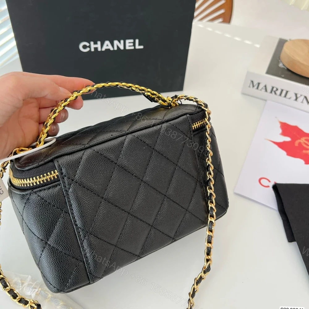 View 7 of Chanel Small Vanity Case SS22 Black 17Cm