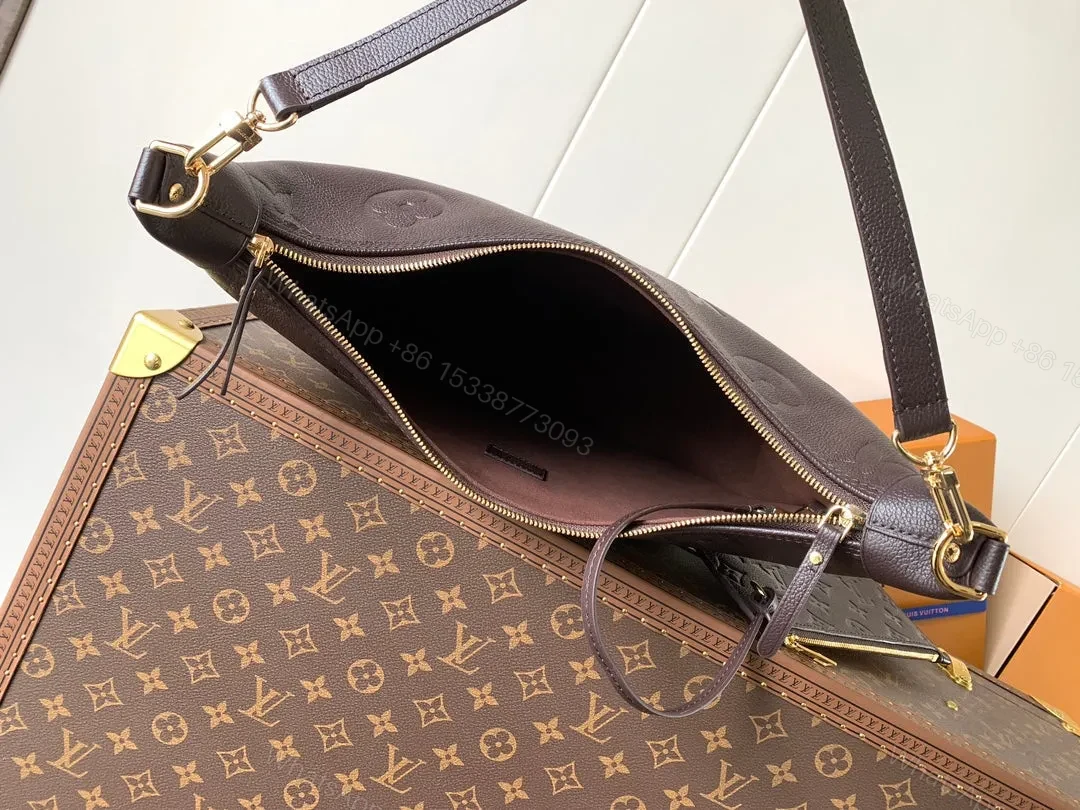 View 7 of LV LOOP HOBO 38 IN DARK BROWN MONOGRAM CALFSKIN EMBOSSED LOGO