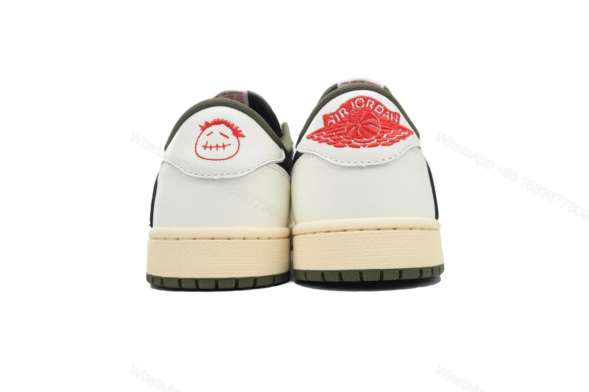 View 3 of Travis Scott x Air Jordan 1 Low OG SP 'Medium Olive' DM7866-200