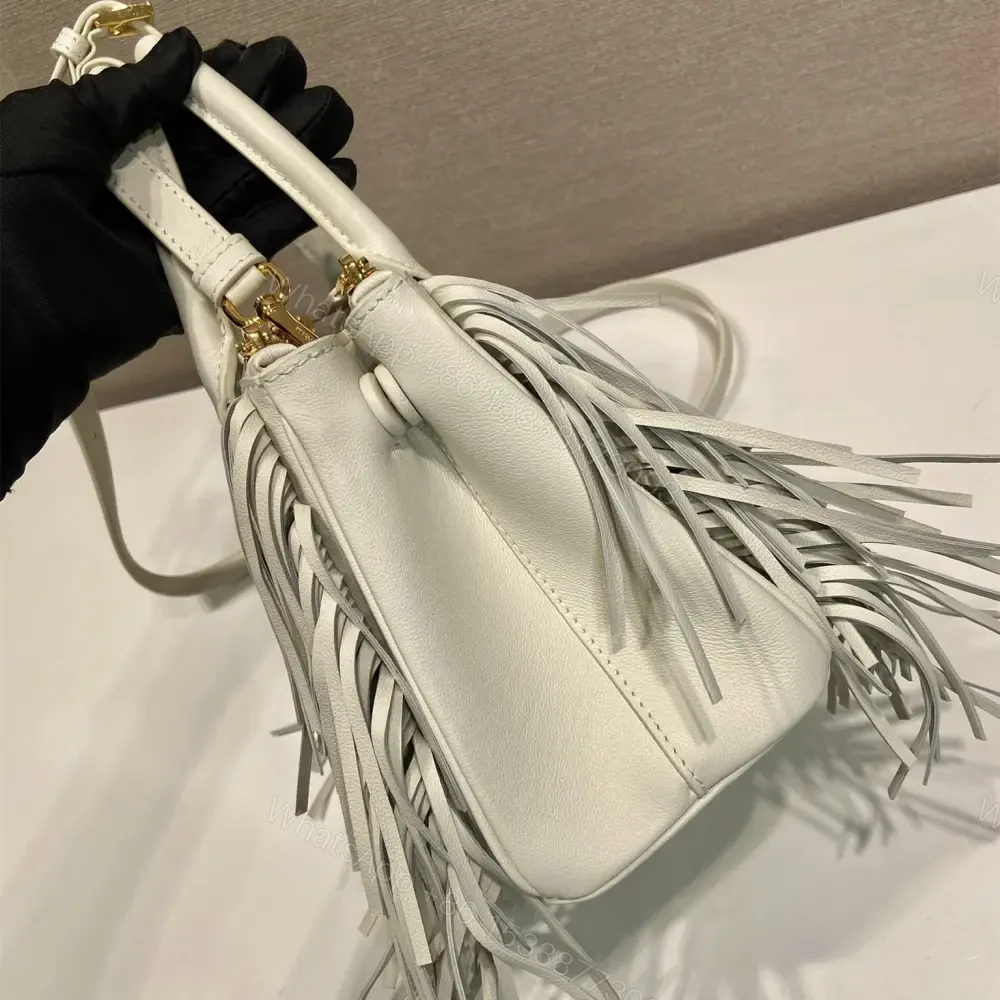 View 6 of 高仿Prada*Gaalleria系列1BA986流蘇包白色小號免檢版