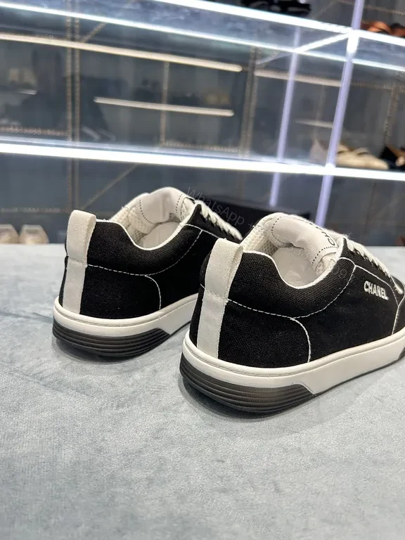 View 3 of Chanel-Inspired Everyday Sneaker: Black & White Luxury