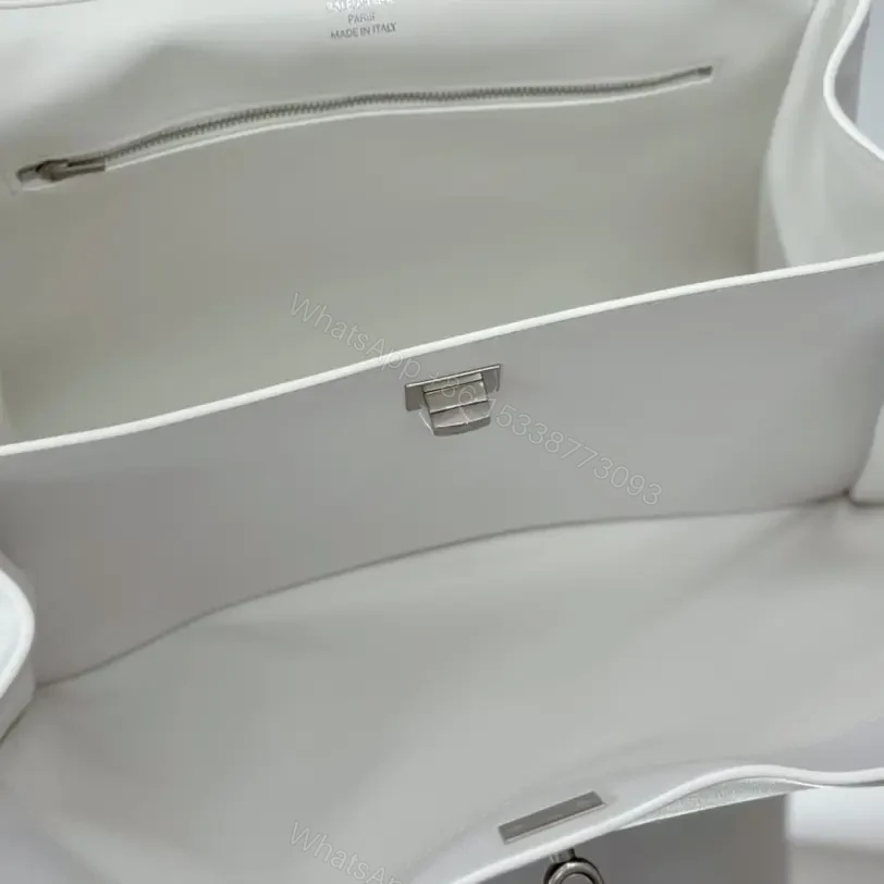 View 6 of 高仿Balenciaga*Rodeo系列V69016小牛皮手袋白銀中號免檢版