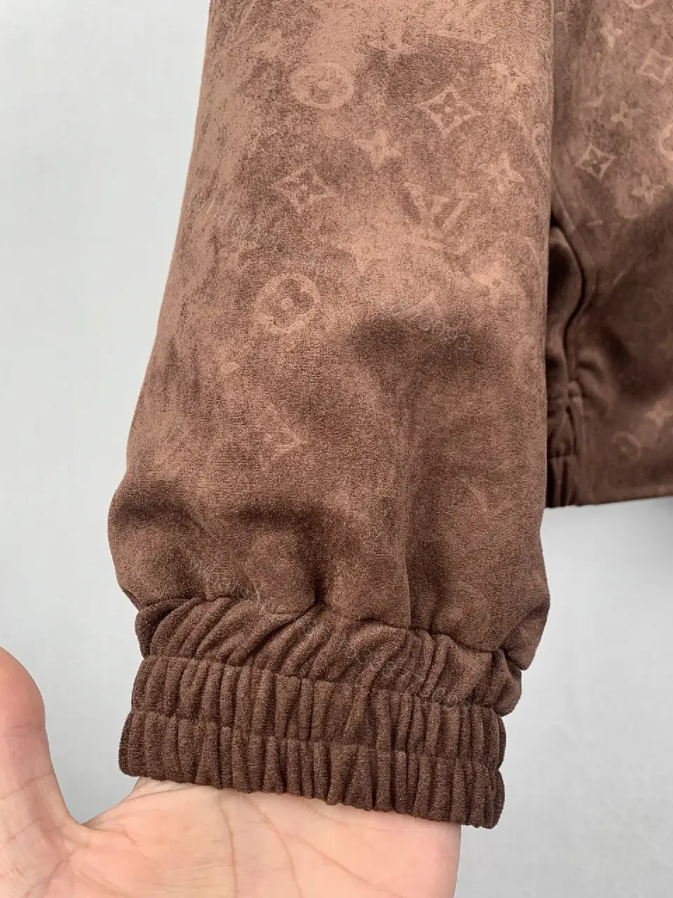 View 4 of Brown Monogram Windbreaker: Cozy Modern Luxury Jacket