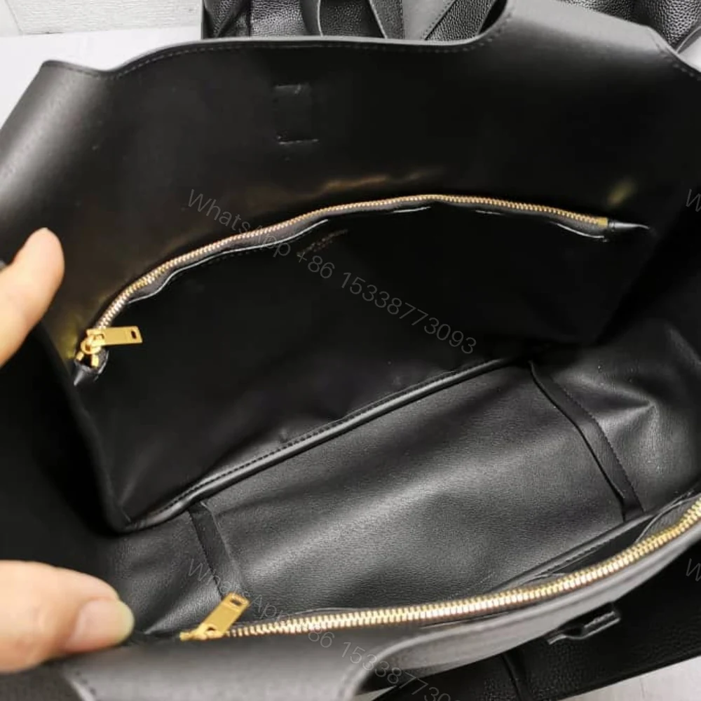 View 6 of Saint Laurent Le 5 À 7 Bea In Grained Leather Black 50Cm 763435AADUU1000