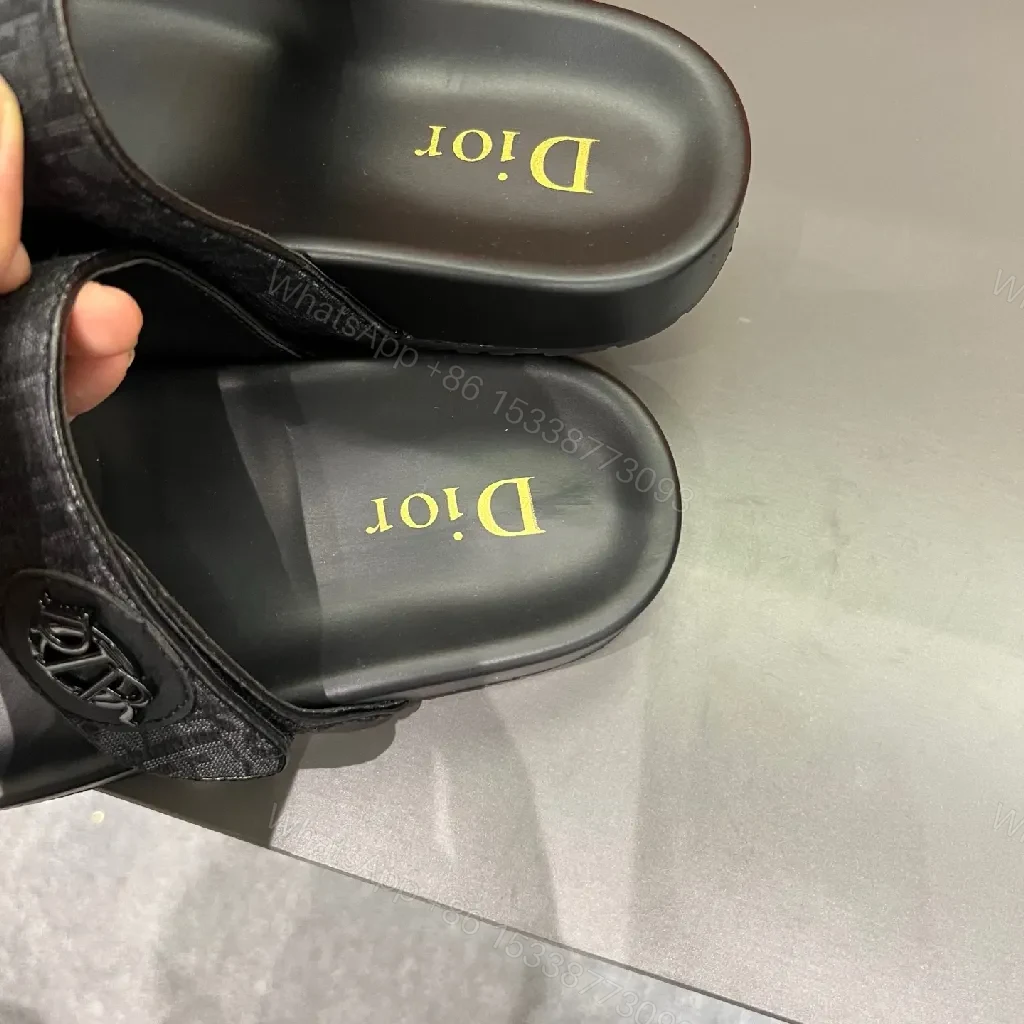 View 9 of Textured Jacquard Slip-Ons: Luxe Comfort Slides