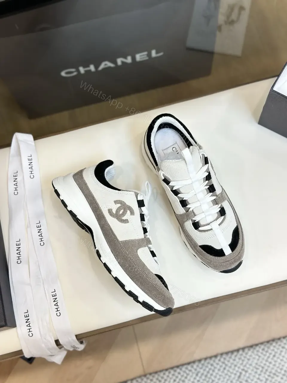 View 8 of Chic High-Top Sneakers: Mixed Texture Luxury Comfort
