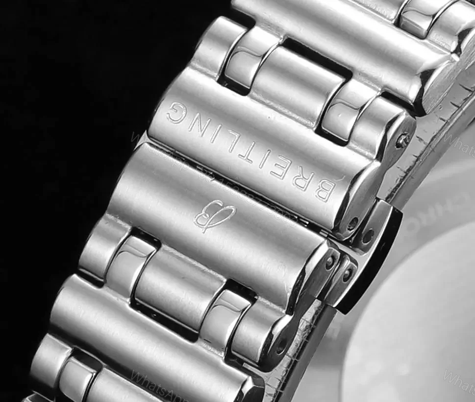View 9 of Breitling Chronomat B31 40 Stainless Steel Green Dial Rouleaux AB3114101L1A1