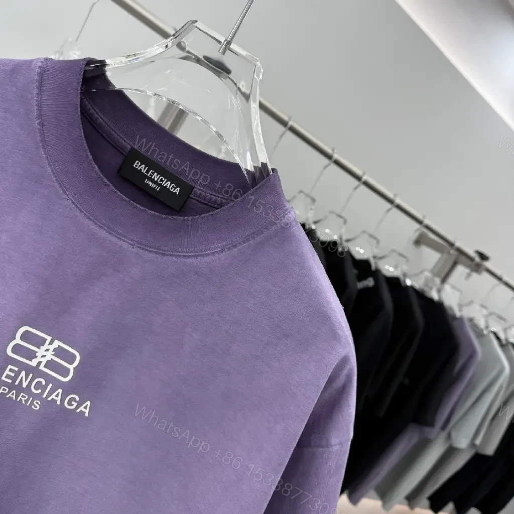 View 2 of Lavender Cotton Tee Dress | Relaxed, Embroidered Signature