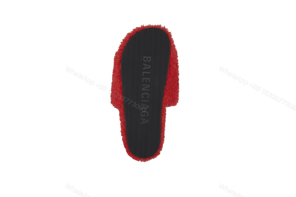 View 2 of Balenciaga Furry Slide Red White 654261W2DO16596
