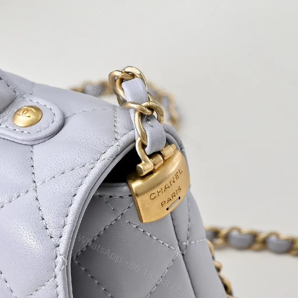 View 8 of Soft Gray Quilted Handbag: Luxe Everyday Elegance Bag