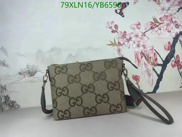 View 3 of Gucci Imitation Jumbo GG Messenger Designer Bag YB65966