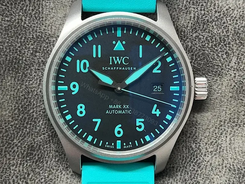 View 5 of IWC Petronas F1 Watch Black Dial Turquoise Rubber Strap Ultimate 40MM IW328210