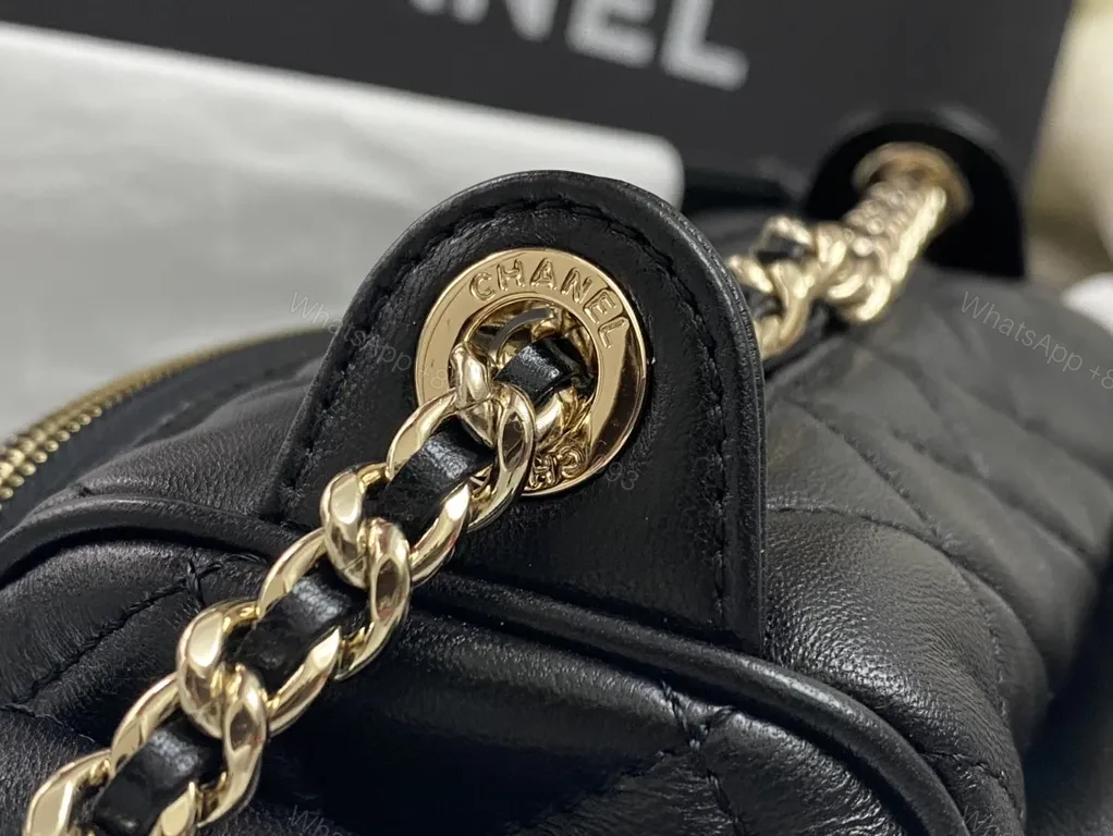 View 9 of Chic Quilted Crossbodyâ€”Lambskin, Gold Hardware, Modern Luxury