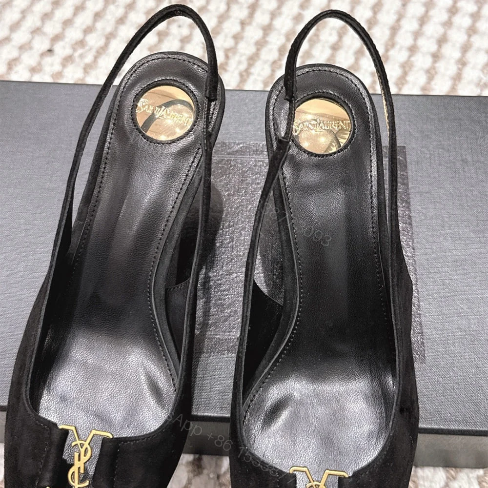 View 8 of YSL BABYLONE BRETEUIL slingback pumps in suede