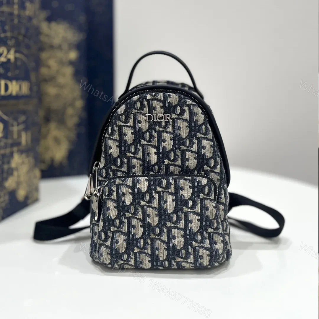 Dior Mini High-End Bag – Oblique Pattern Fabric (24x10x16cm) — view 1
