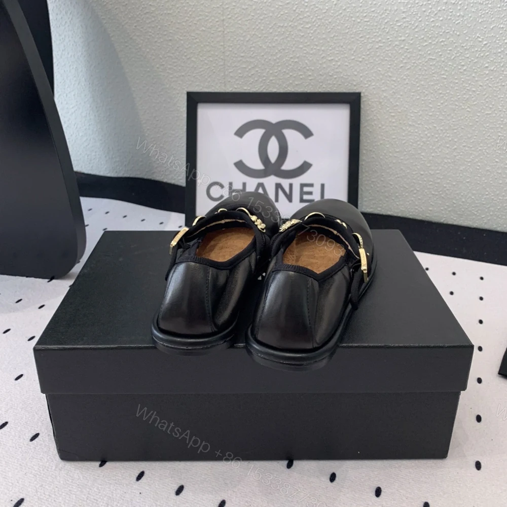 View 7 of 高仿Chanel*G45778Q圓頭塔扣瑪麗珍鞋黑色免檢版