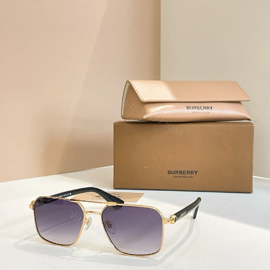 View 2 of Minimalist Gold-Tone Eyewear: Rectangular Luxury Frames