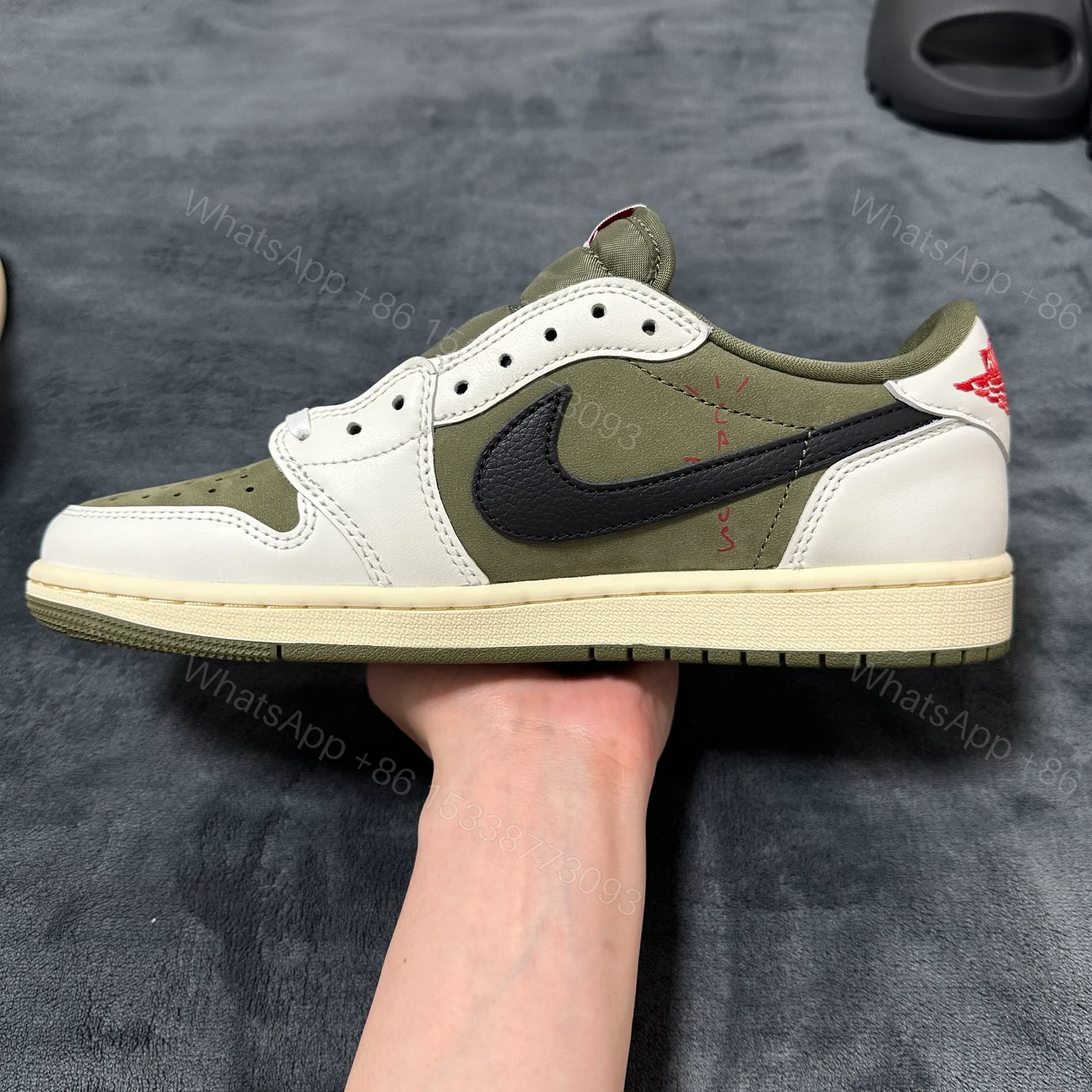 View 2 of Jordan 1 Retro Low OG SP Travis Scott Medium Olive